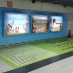 Campaña de Ente Tucumán Turismo. Estación de Subte Olleros. Formato: Escenario temático de pared y piso.